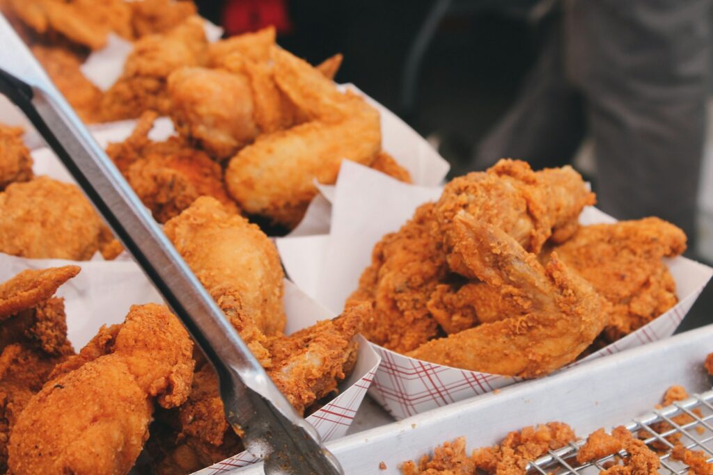 Best Fried Chicken in New Orleans on brown paper bag