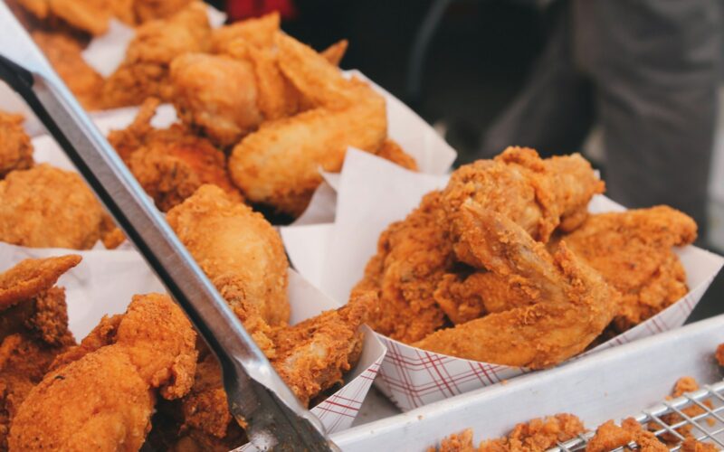 Best Fried Chicken in New Orleans on brown paper bag